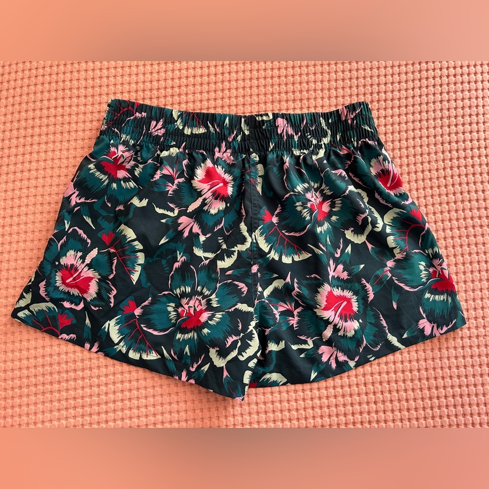 Adidas x Farm Rio Shorts Tropical Flower Wild Teal Pink Lightweight Pocket Med - Picture 6 of 6